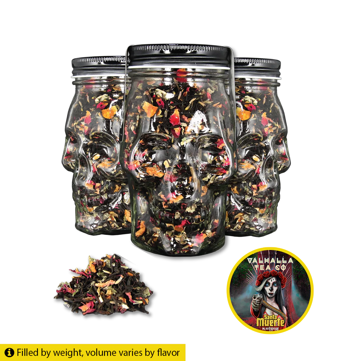 Santa Muerte | Tart Raspberry, Soothing Lavender, Crisp Rose | Black Tea | Caffeinated - Image 3